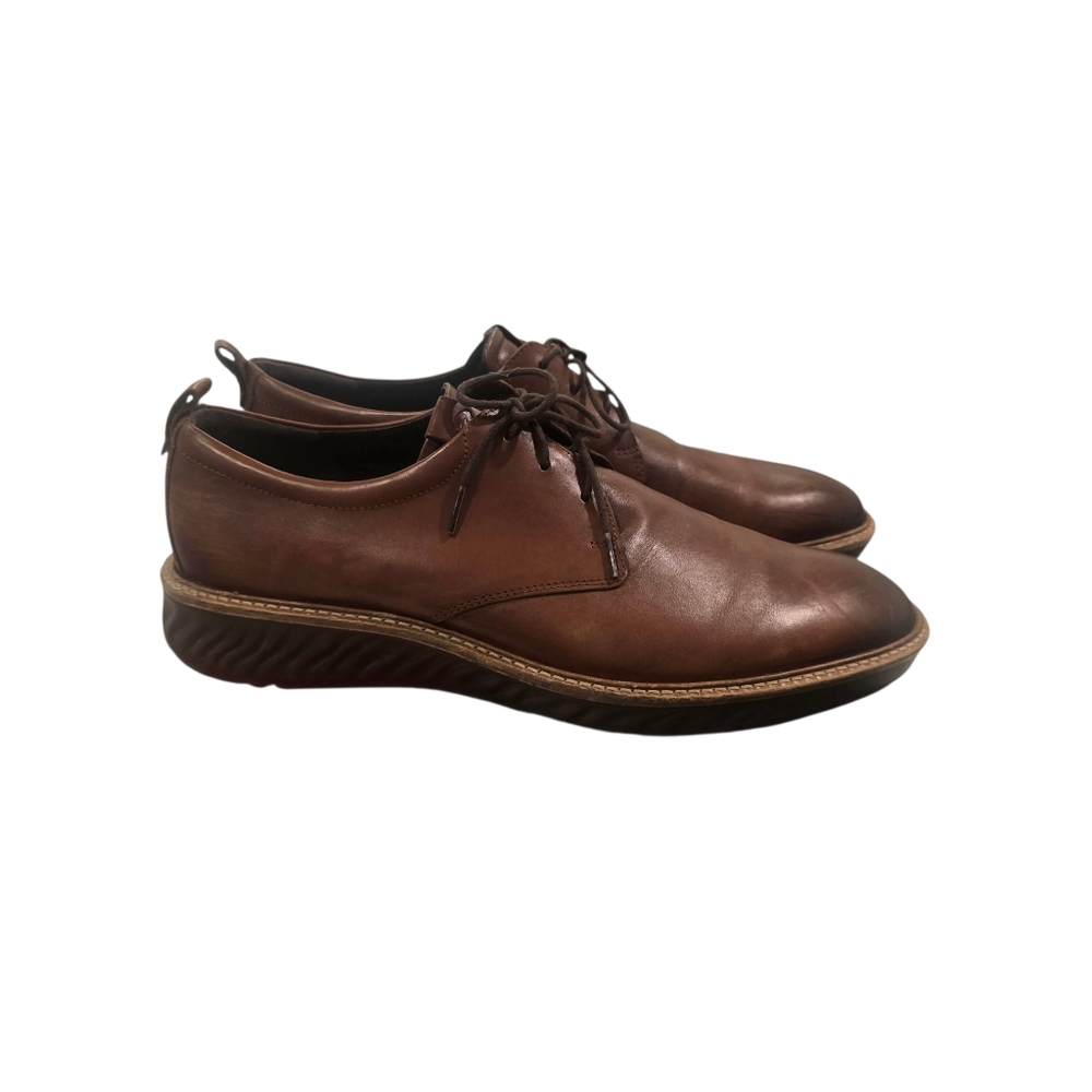 ECCO st.1 hybrid Men's Leather Derby Shoes 13 Church Work Dress Shoes - Picture 4 of 16